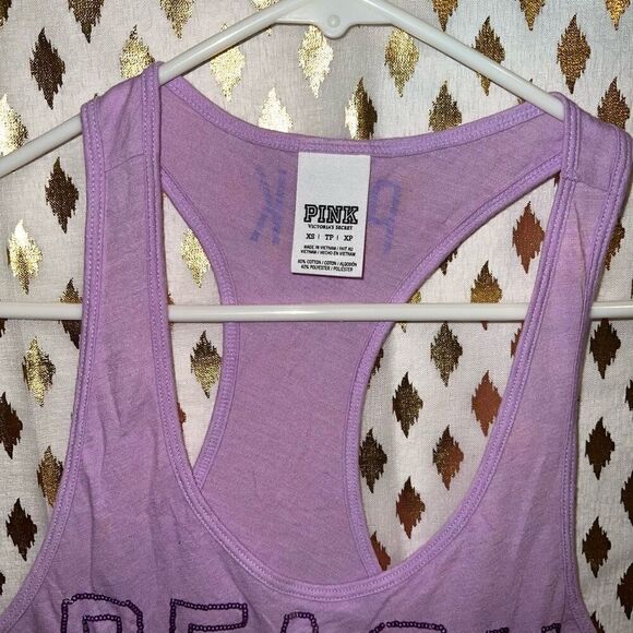 Victoria’s Secret PINK beach bum tank top sequins bedazzled size XS - Picture 3 of 5